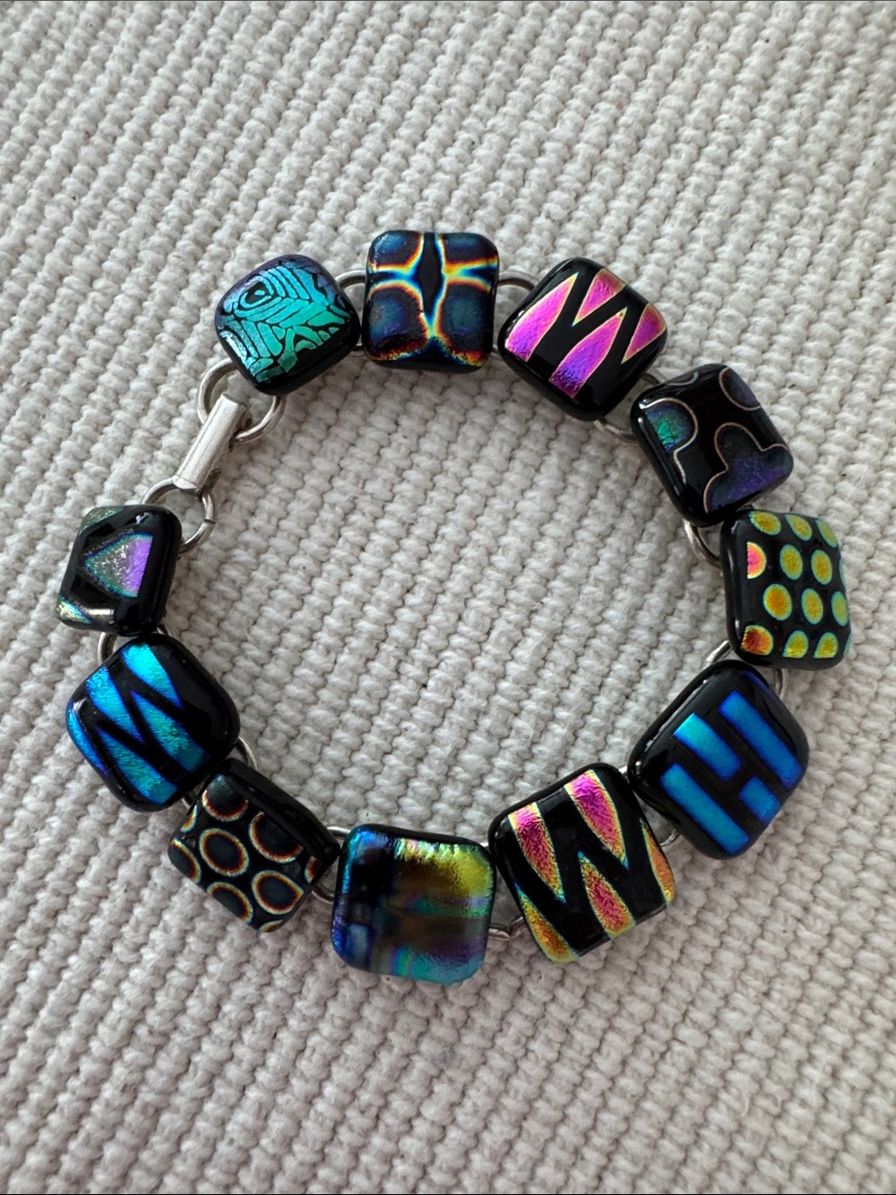 Multicolor Dichroic Glass Bracelet - Women Jewelry